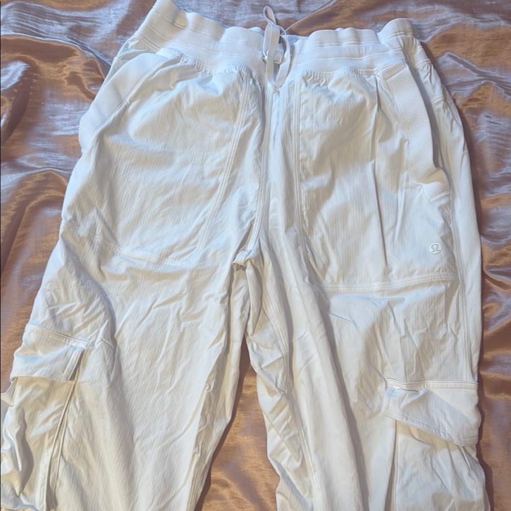lululemon athletica white dance studio cargo Pants